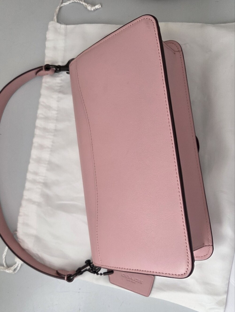 Coach Tabby 26 Leather & Signature Coated Canvas Shoulder Bag Pink/Tan - Picture 11 of 11